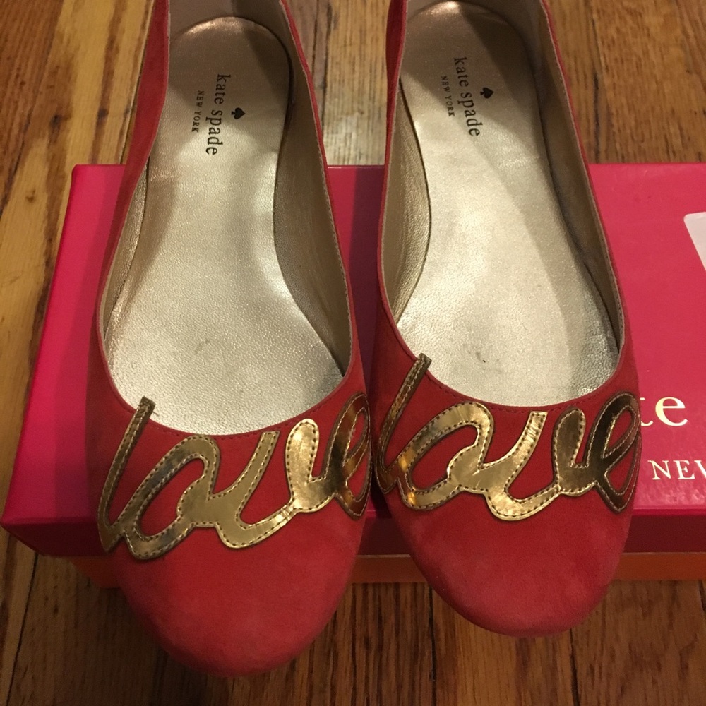 Kate Spade Love Red Flats